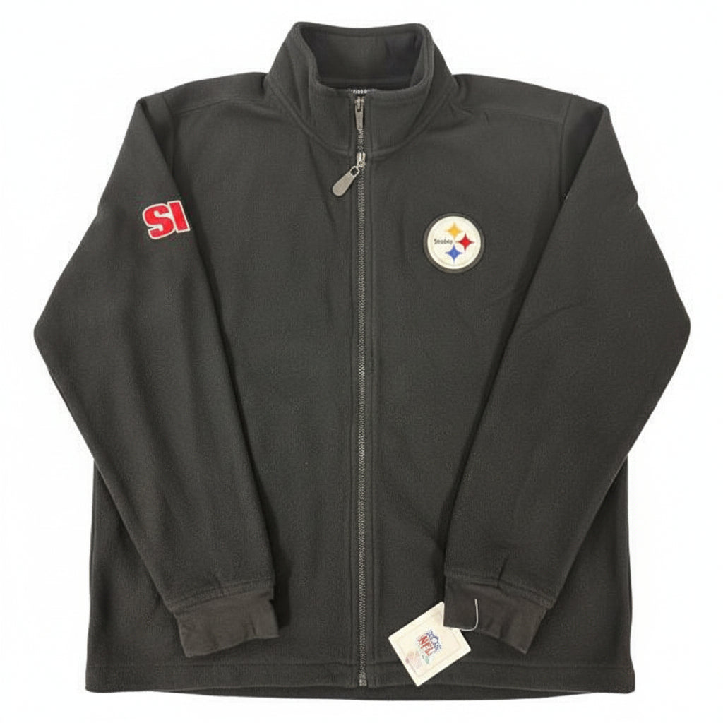 Officially Licensed   Pittsburgh  Steelers  Fleece  SI Logo on Sleeve  Embroidered  Logo  Steelers  Merchandise     size: XL              sku: 28835-slw