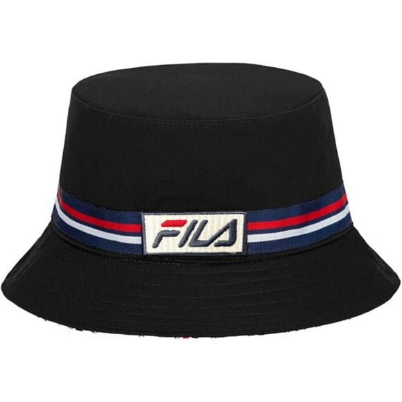 Fila Unisex Speed Logo Reversible Black Bucket Hat.      Sku: AS864-klw