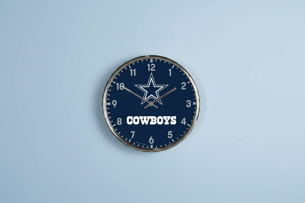 Dallas Cowboys Chrome Clock  12" sku: 2790424-wc