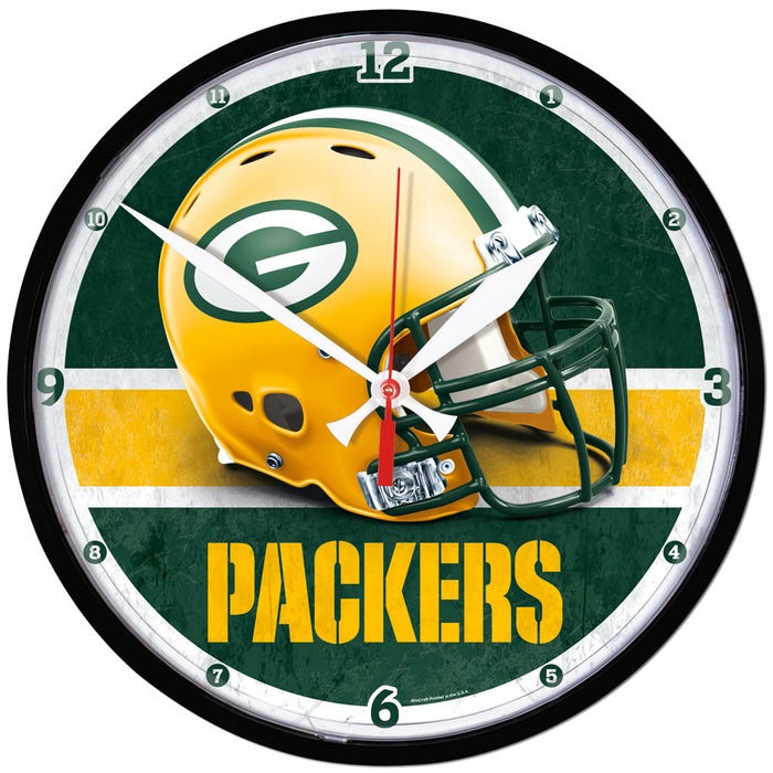 Officially Licensed Green Bay Packers  Round Clock 12.75" Sku: 2900513-wc