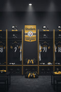 * Officially Licensed Pittsburgh Steelers Slogan Wool Banner.               size: 24"x38"       sku: 47491322-win