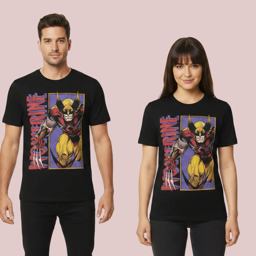 Unisex Marvel Wolverine Classic Character T-Shirt Size-L sku-M-INH-35Rex