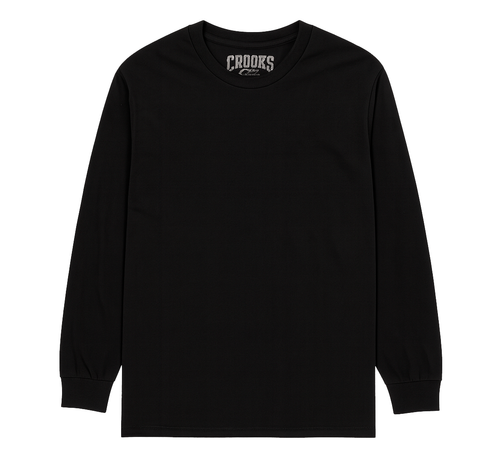 Crooks & Castles.     Long Sleeve Shirt.        sku: Black Blank (Printed Tag)         Open Stock                     size: 2xl,3xl