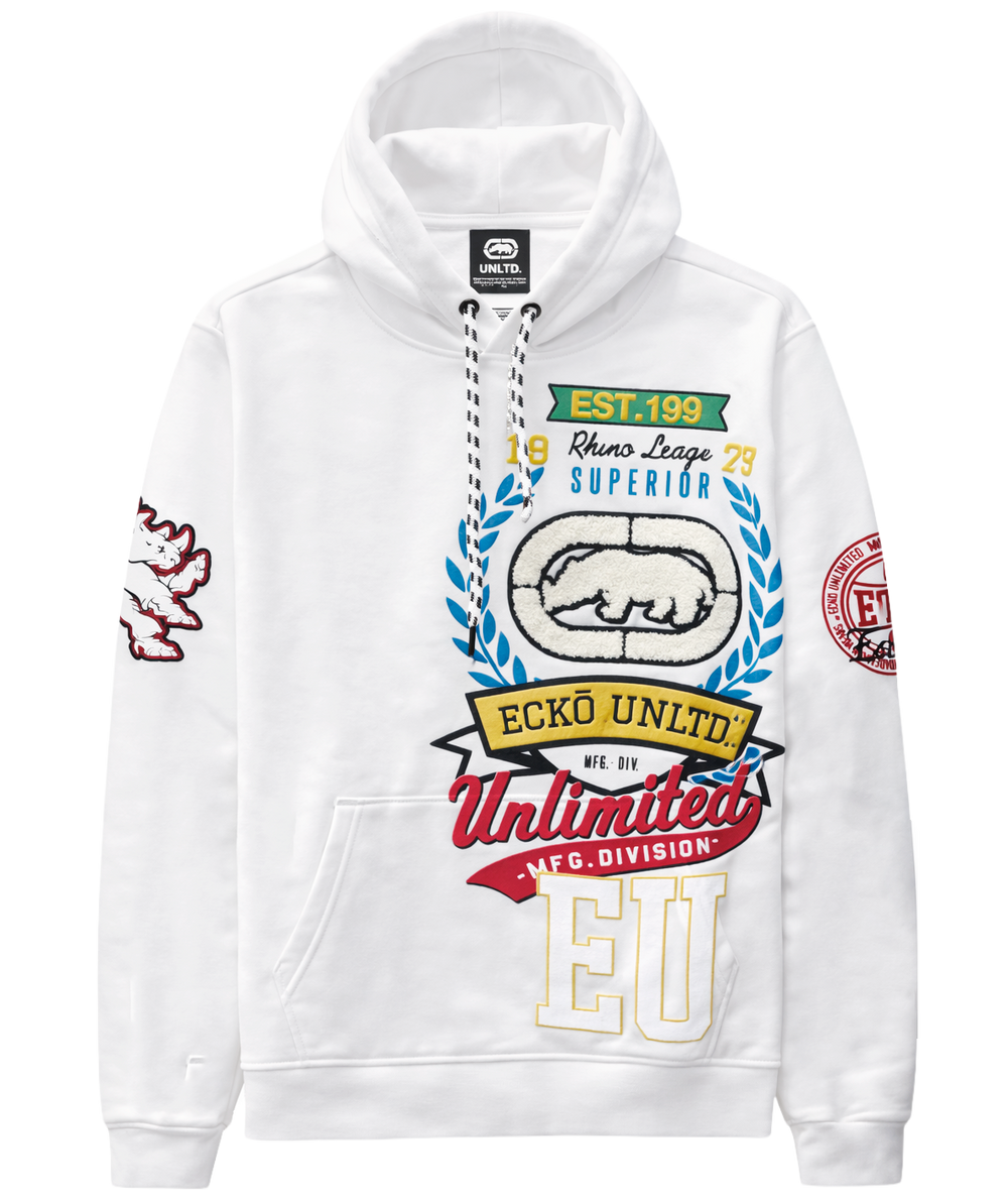 Ecko Unltd. White Graphic Pullover Hoodie