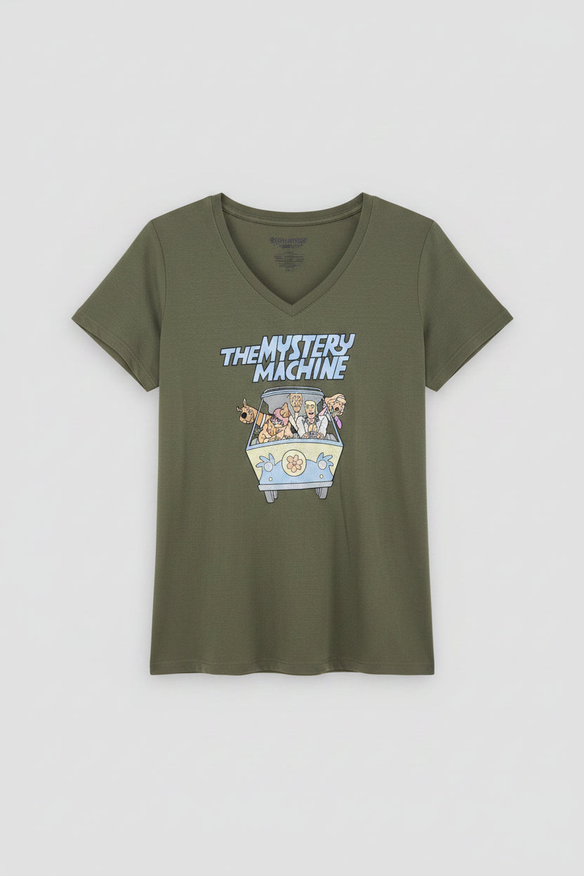 Licensed Scooby-Doo Mystery Machine Women's V-Neck Graphic T-Shirt
SKU: 43-INH