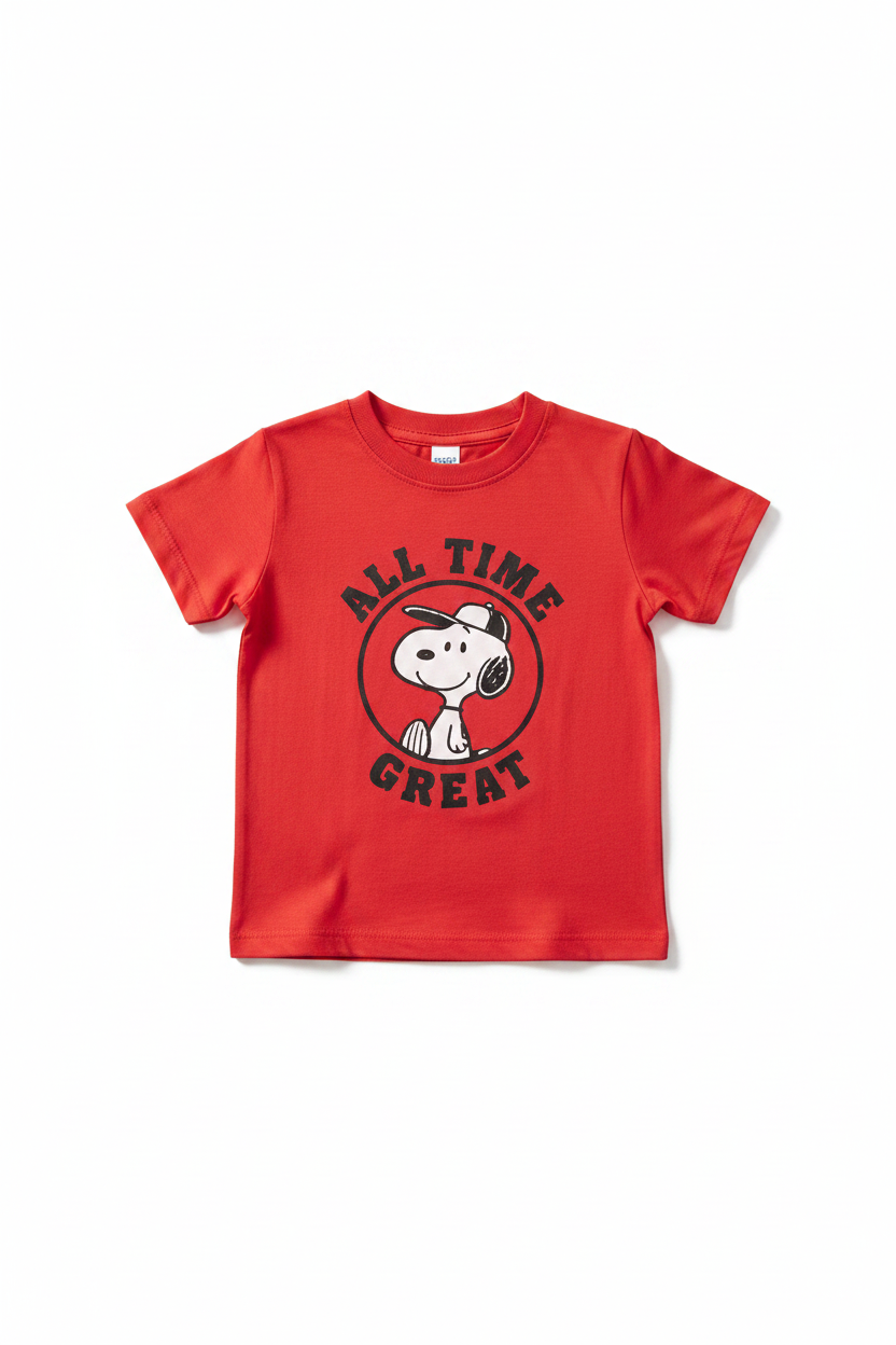 SKU: 112-INH

Snoopy "All Time Great" Kids Graphic T-Shirt