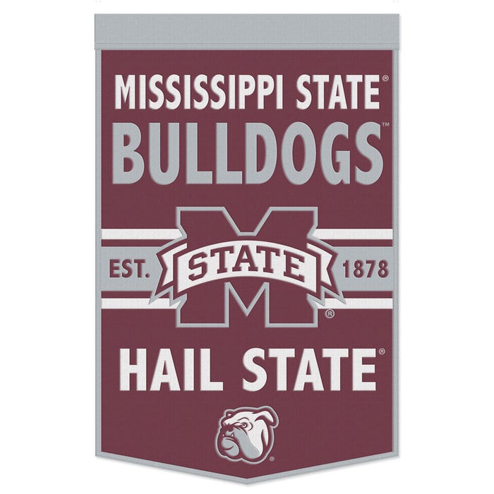 Mississippi State Bulldogs Primary  Wool Banner  24"x38 sku: 49483422-win