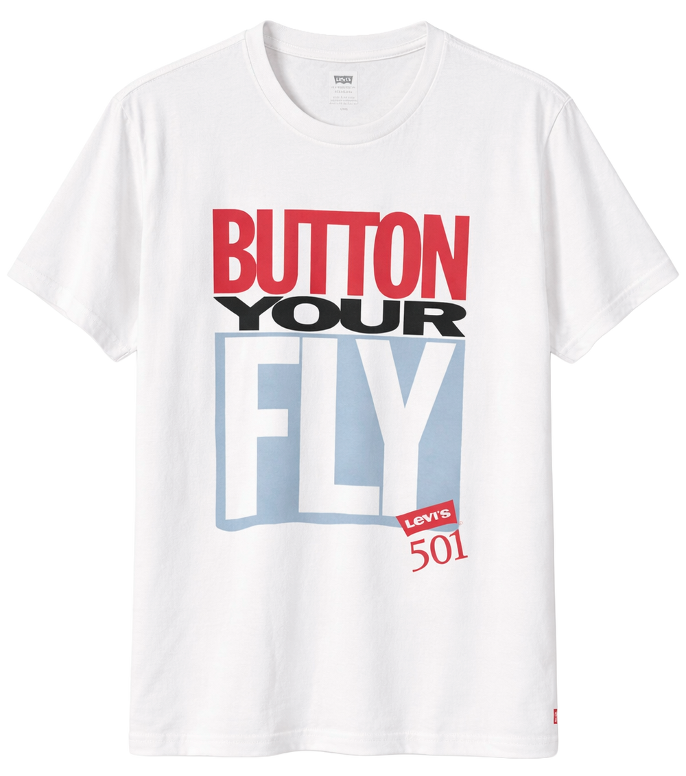 Levi's 501 "Button Your Fly" Graphic T-Shirt