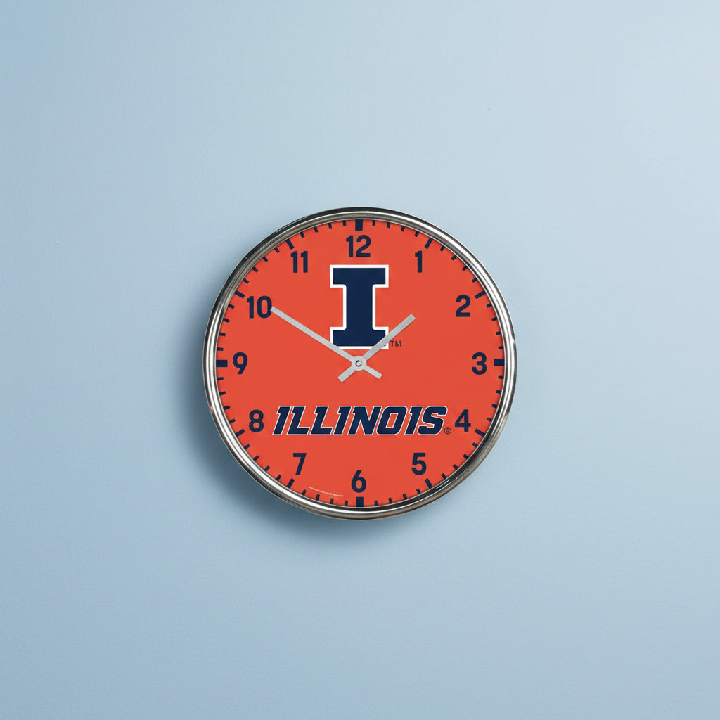 Illinois Fighting Illini Chrome Clock 12" sku: 2797123-win