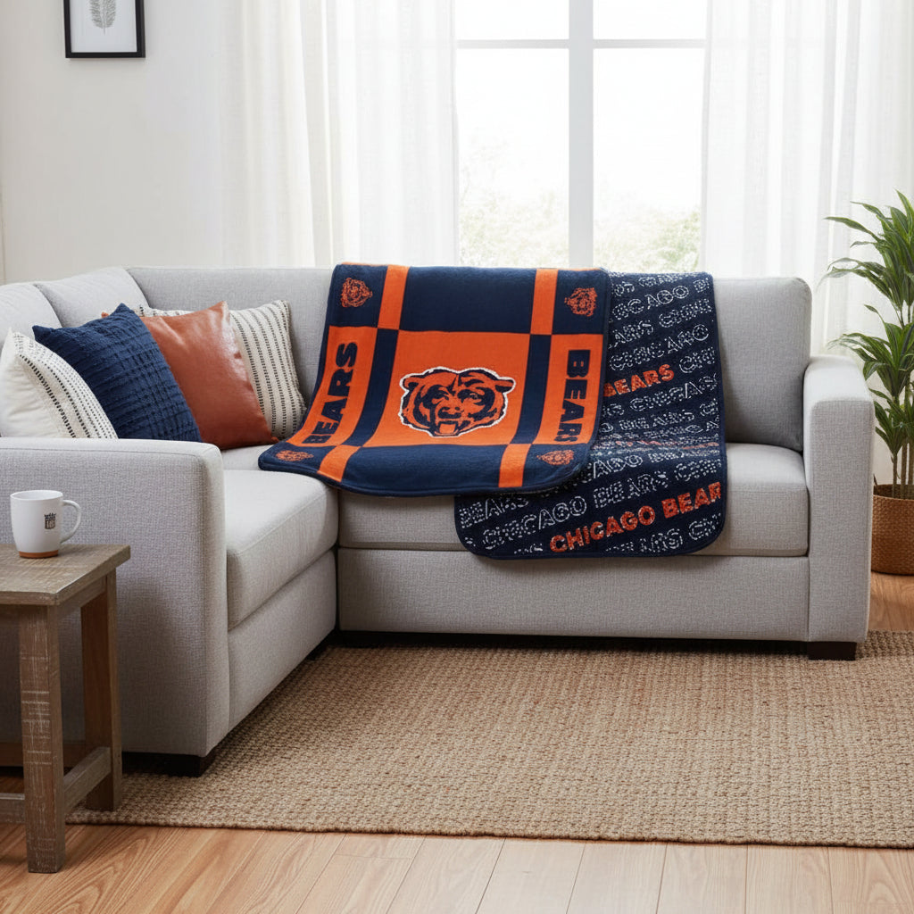 Chicago Bears Cozy 2 Sided Blanket