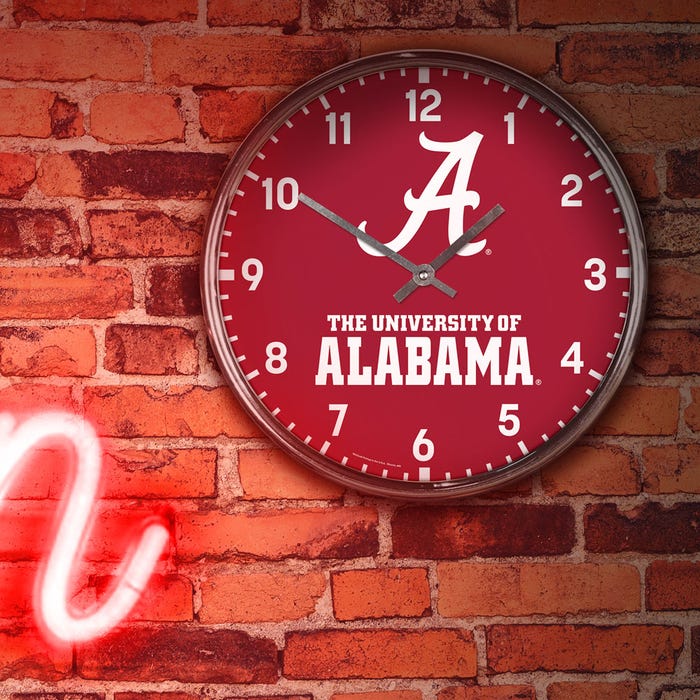 Alabama Crimson Tide Chrome Clock sku-2834523-wc