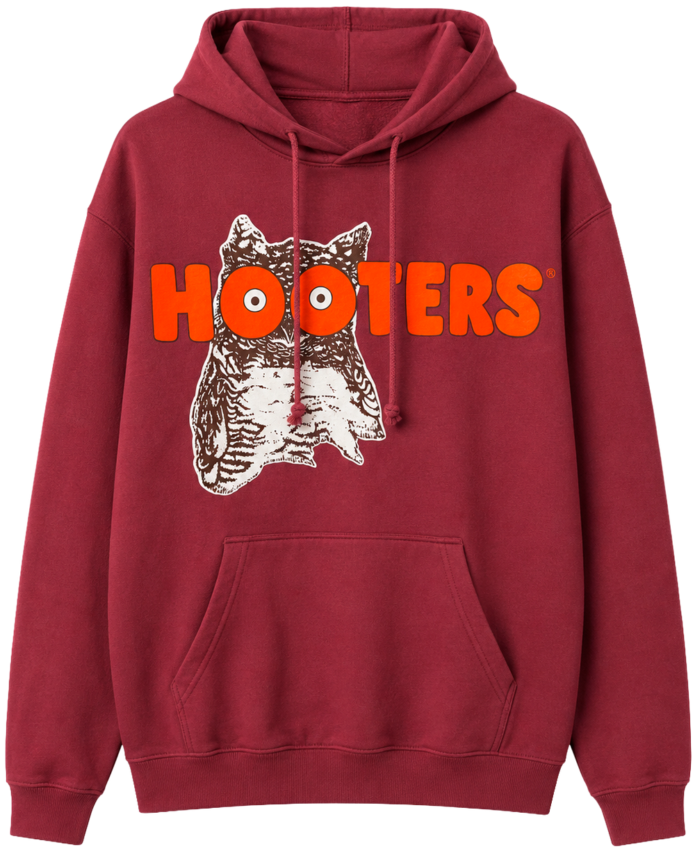 Hooters Vintage Logo Pullover Hoodie – Burgundy
SKU: HJJH2016RC
