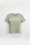 SKU: 97-INH
Women's "Wish My Wallet Had Free Refills" Graphic T-Shirt – Sage Green