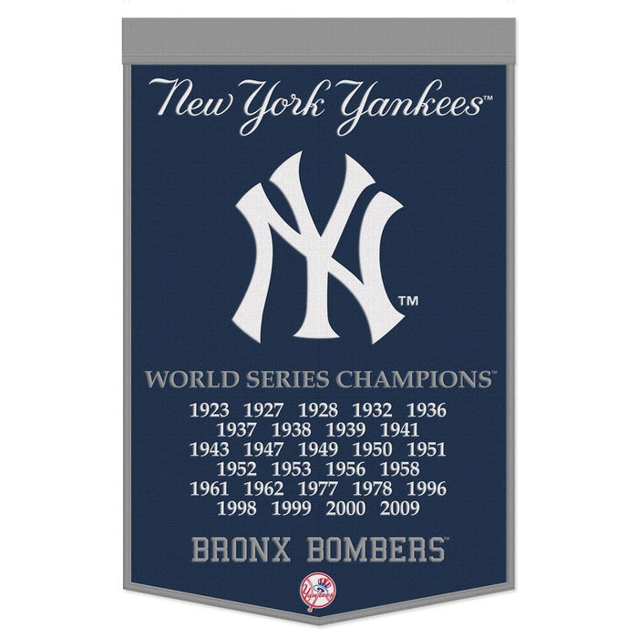 Officially Licensed New York Yankees Wool Banner 24"x38"              sku: 47811322-wc