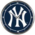 Officially Licensed Chrome Wall Clock New York Yankees