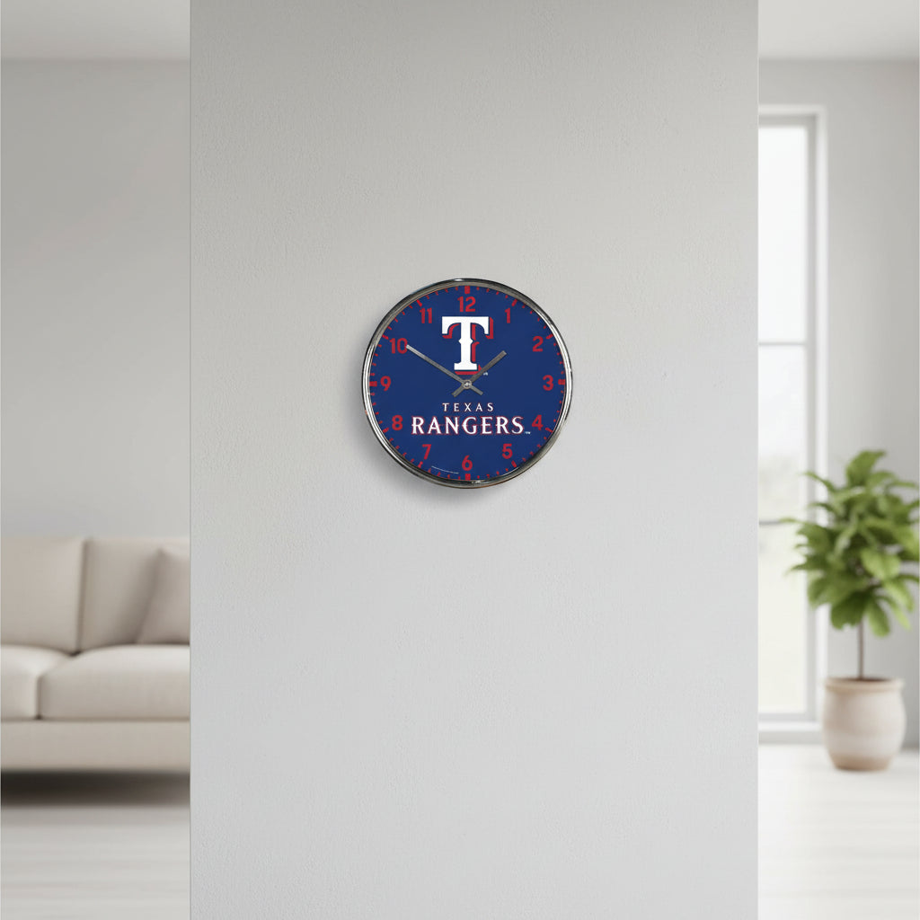 Texas Rangers Chrome Clock                               size: 12"                                  sku: 2795423-win