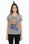 SKU: 103-INH
"If the Broom Fits, Ride It!" Halloween Graphic T-Shirt – Gray