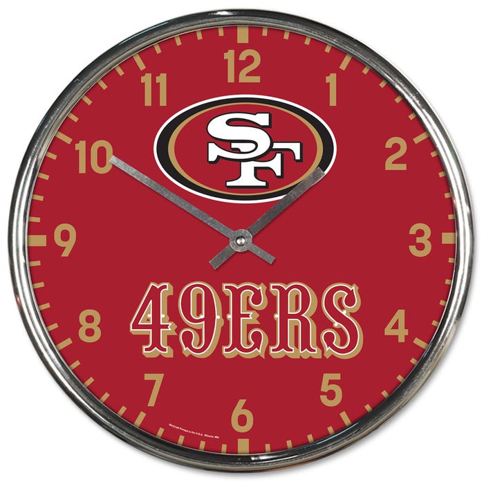 * Officially Licensed  San Francisco  49ers wall Clock.   size: 12"             sku: 2792223-win
