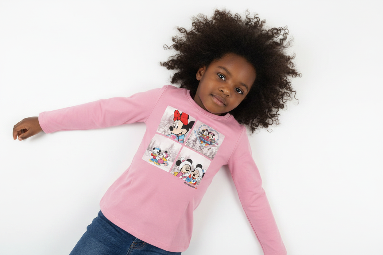 SKU: 95-INH
Disney Minnie Mouse Girls Long Sleeve Graphic T-Shirt – Pink