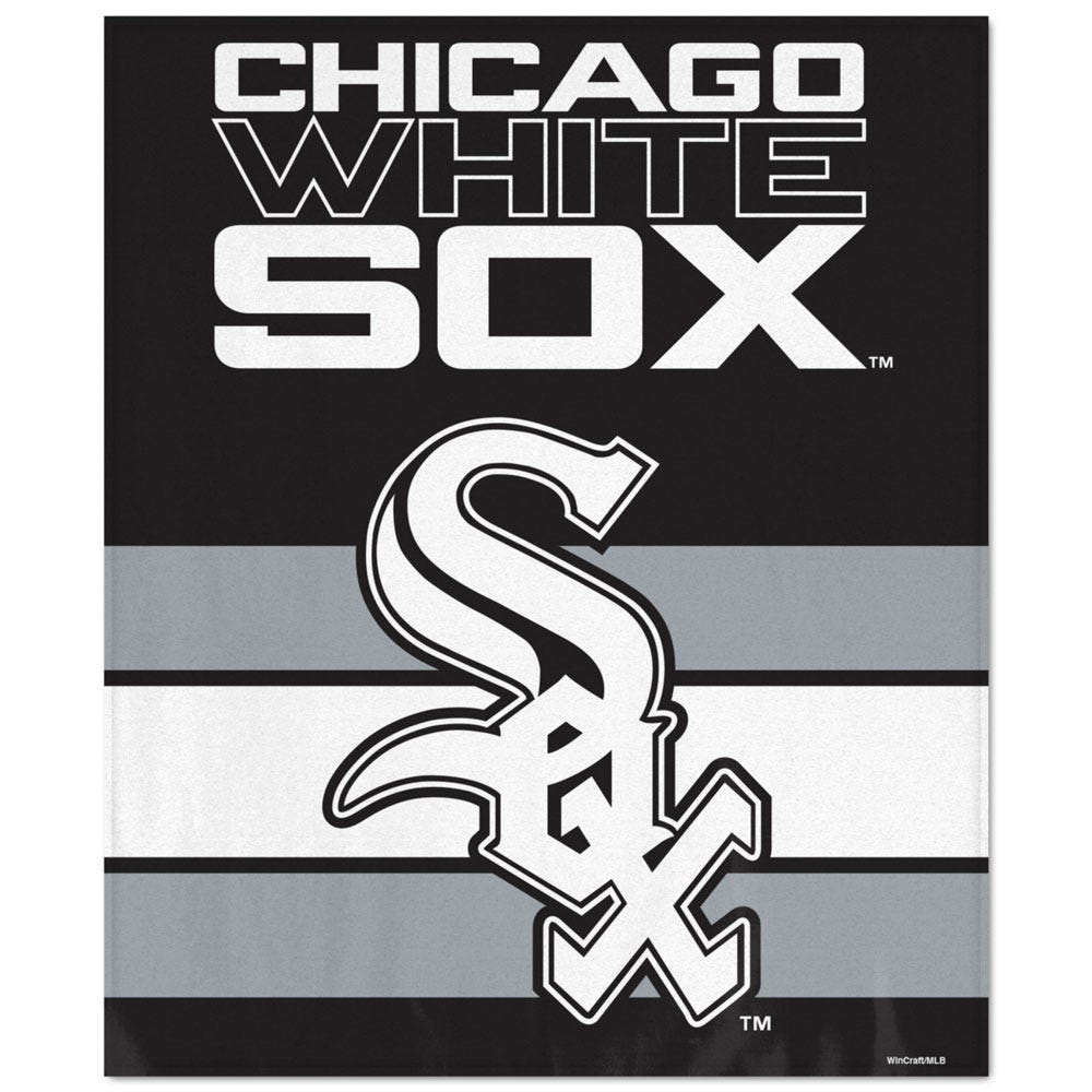 Officially Licensed  Chicago White Sox Blanket - Ultra Soft 50"x60"                                         sku: A0773322-win