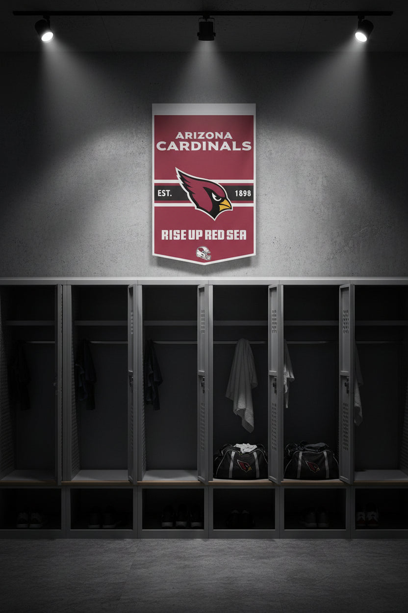 Arizona Cardinals.  Primary wool Banner  Size: 24"x38"                      sku: 46940325-win