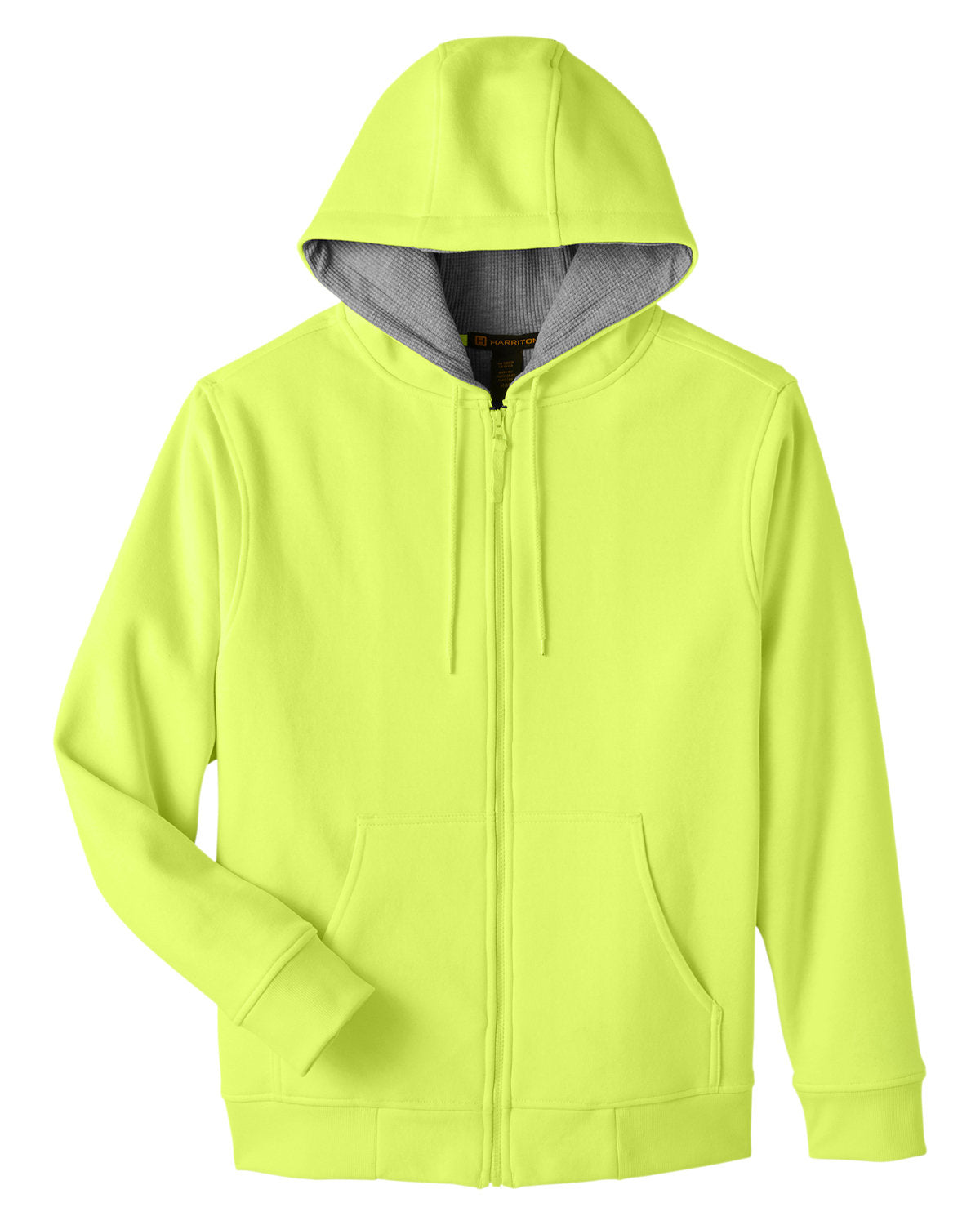 Hi-Vis Full Zip Hoodie – Neon Yellow