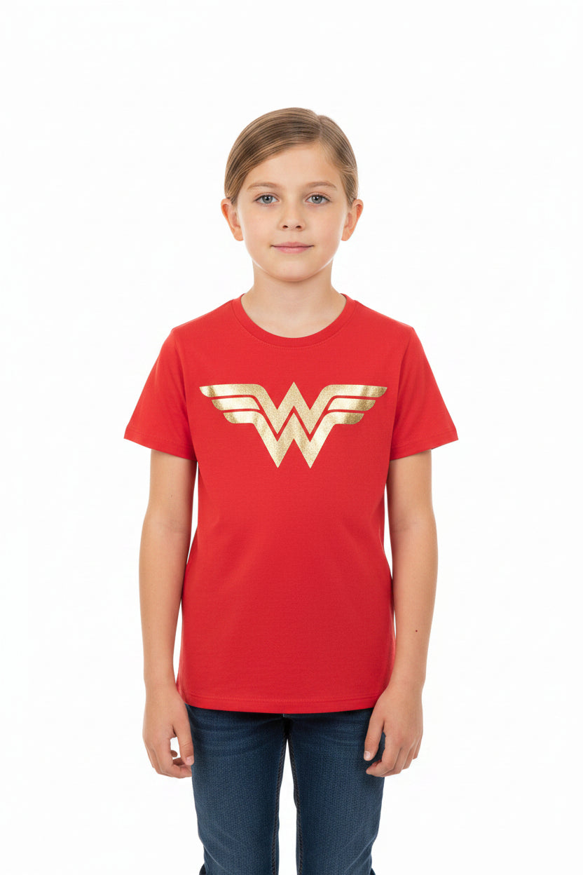 SKU: 104-INH
Wonder Woman™ Kids Logo Graphic T-Shirt – Red