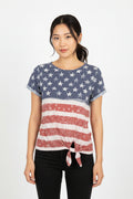 SKU: 105-INH
Girls' Americana Tie-Front Stars & Stripes Graphic T-Shirt