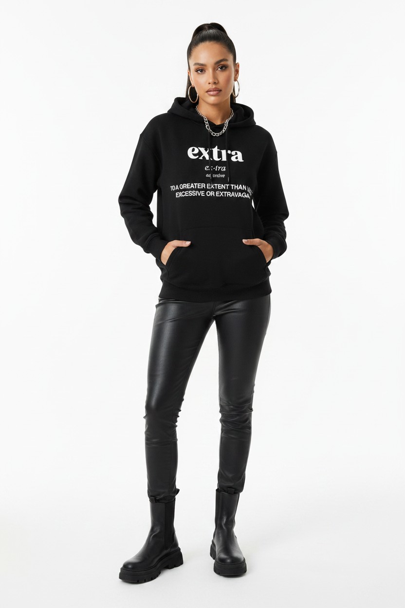 Sugar Flower Graphic Hoodie Black.                 Sku: JRSFHOL22HD003 Size: S-L