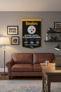 Officially Licensed  Pittsburgh Steelers Wool Champions  Banner 24"x38" sku:47492322-win