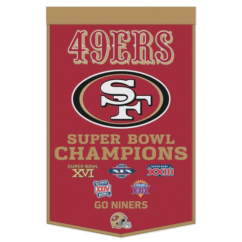 * Officially Licensed  49ers Wool Banner size: 24"x38"        sku: 47503322-win