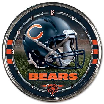 Officially Licensed Chrome Wall Clock Chicago Bears  NFL