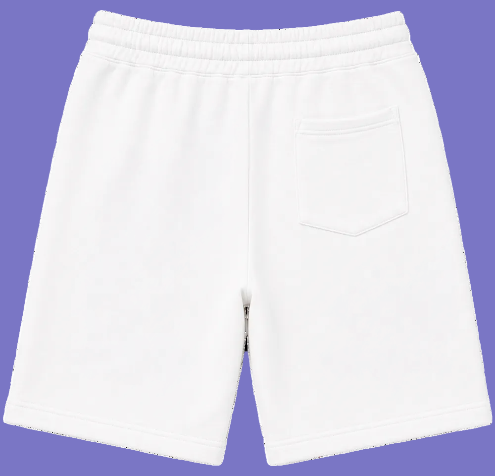Independent Trading Co Sweat Shorts White.    Sku: Blanks-White.   Size: S-2XL