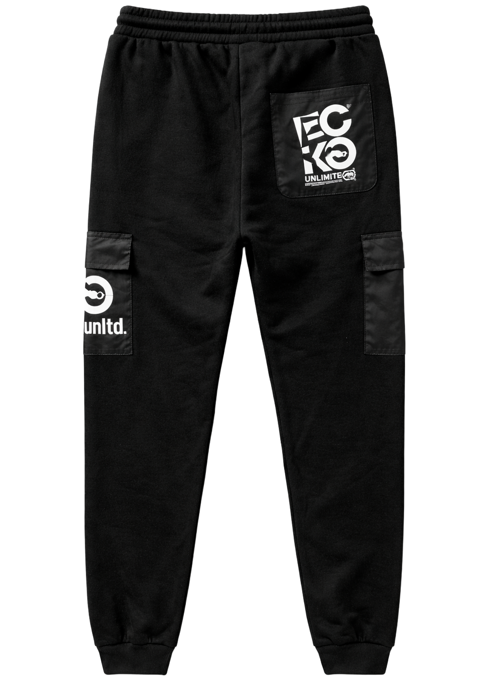 Ecko Unltd. Cargo Pocket Jogger Sweatpants – Black Streetwear Pants Sku-EO34G1286  size S-3XL