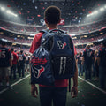 Officially Licensed Houston Texans  Backpack and Cinch Sack  Captain Keepper Set.      sku: 26068-slw