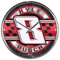 Kyle Busch Chrome Clock size: 12"   sku: 0966624-win