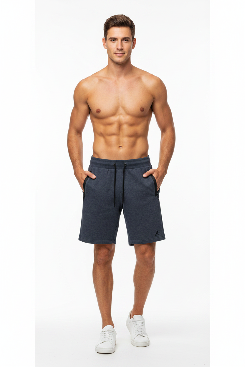 Kangol Logo Fleece Sweat Shorts Navy.    Small, Medium, Large, XL, 2XL  Sku: K92445-Sdw
