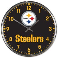 Pittsburgh Steelers  Chrome  Clock.  size 12"                  sku: 2791923-win