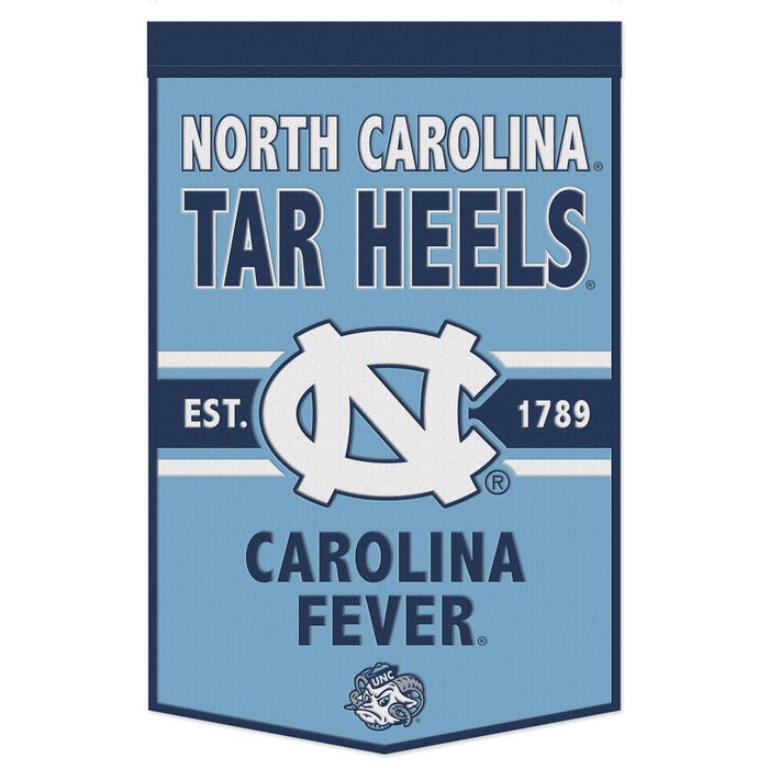* Officially Licensed  North Carolina Tan Heels Wool Banner size: 24"x38"         sku: 48926322-win