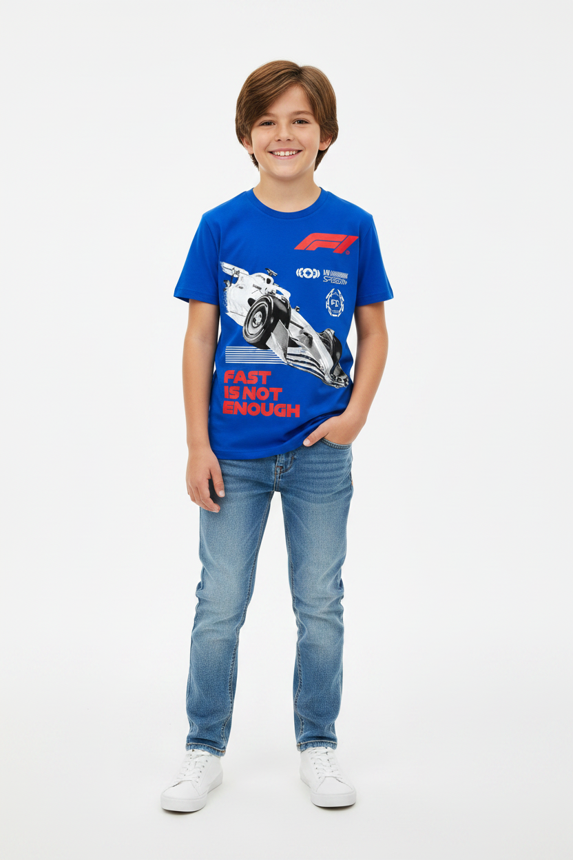 Youth Boy Licensed T-Shirt Formula 1.       Sku: Formul 1      size is in the description