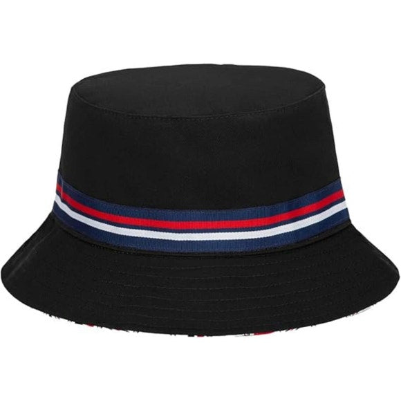 Fila Unisex Speed Logo Reversible Black Bucket Hat.      Sku: AS864-klw