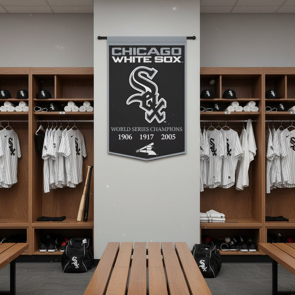 OFFICIALLY LICENSED. Chicago White Sox Wool Banner  24"x38" sku: 47672322-win