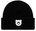 Bear Logo Knit Beanie – Black.        Sku: Bear Logo