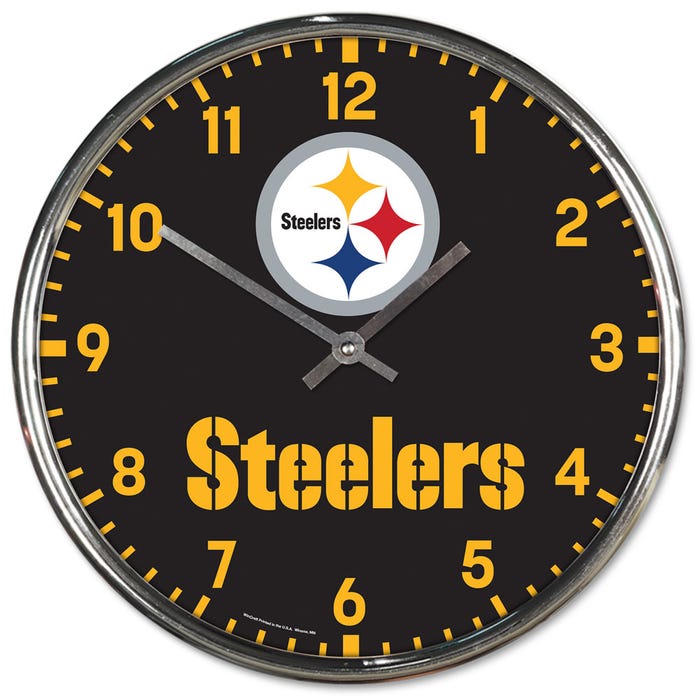 * Officially Licensed  Pittsburgh Steelers Wall Clock  12"  sku: 2791923-win