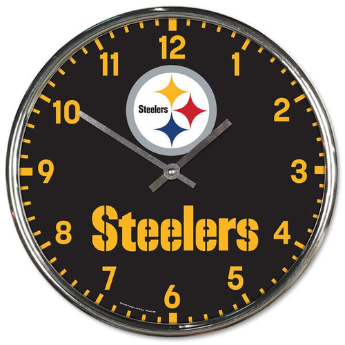 * Officially Licensed  Pittsburgh Steelers Wall Clock  12"  sku: 2791923-win
