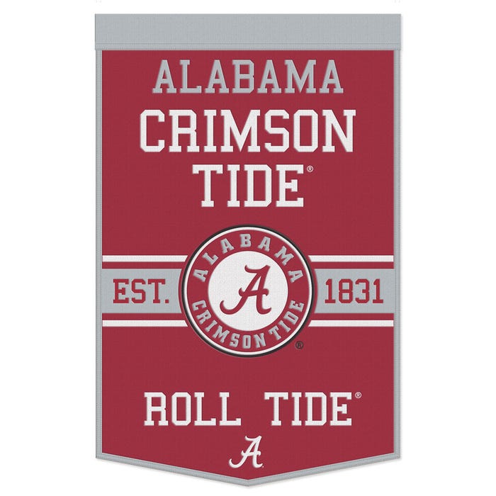 Officially Licensed Alabama Crimson Tide PRIMARY Wool Banner 24" x 38" sku: 47951322-win